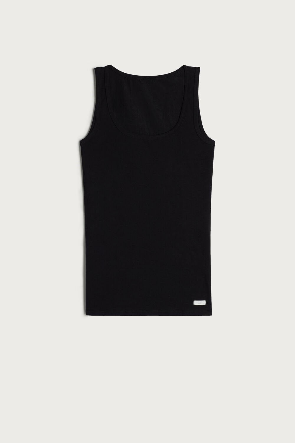 Intimissimi Katoenen Tank Top Zwart Zwart | 12698EQZW