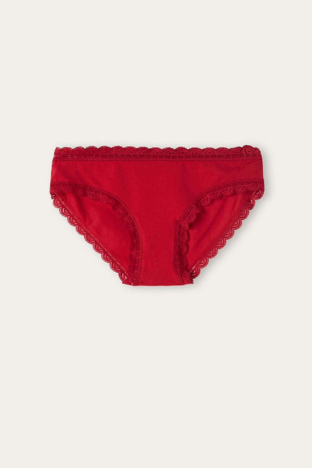 Intimissimi Katoenen and Kanten Panties Rood Rood | 14589TJXE