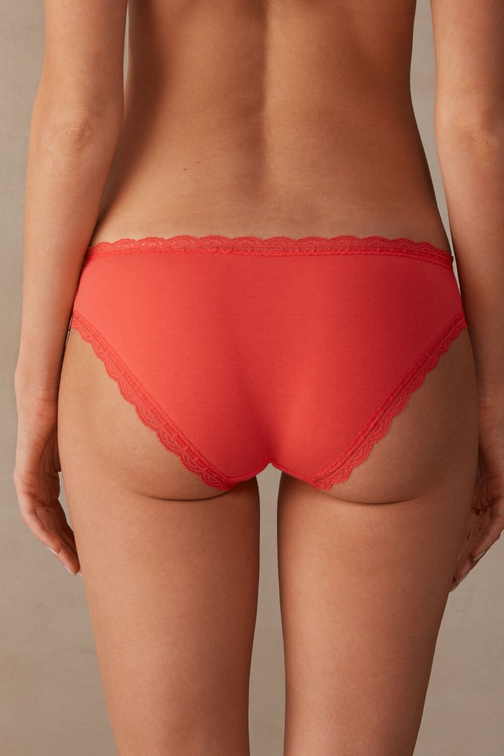 Intimissimi Katoenen and Kanten Panties Oranje | 34582BYSK