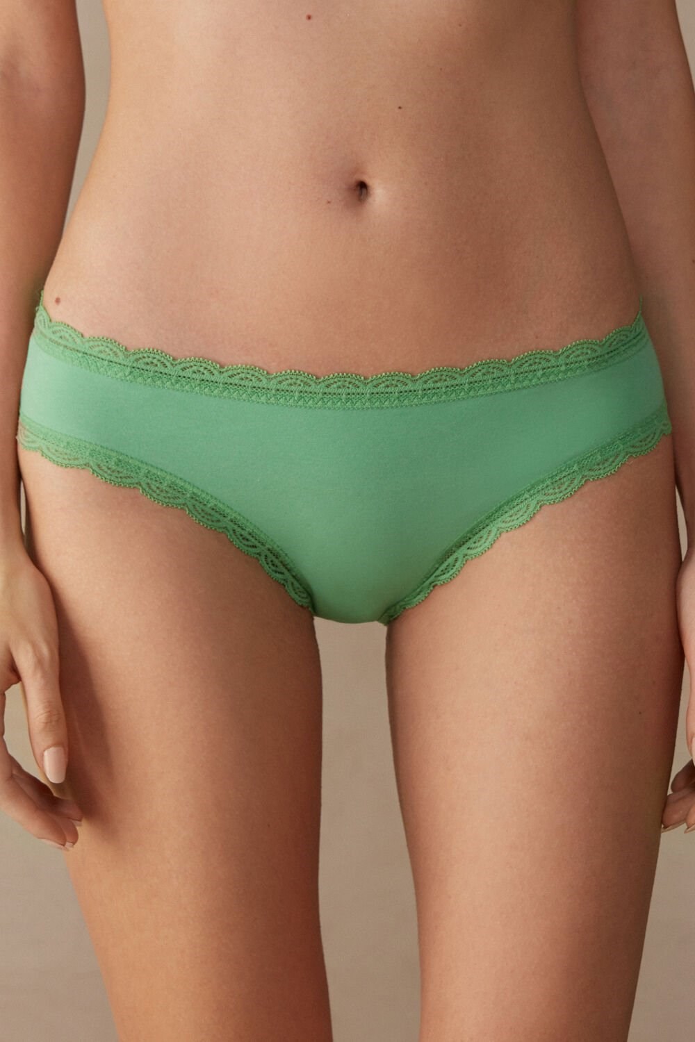 Intimissimi Katoenen and Kanten Panties Groen Mintgroen | 37865KOPR