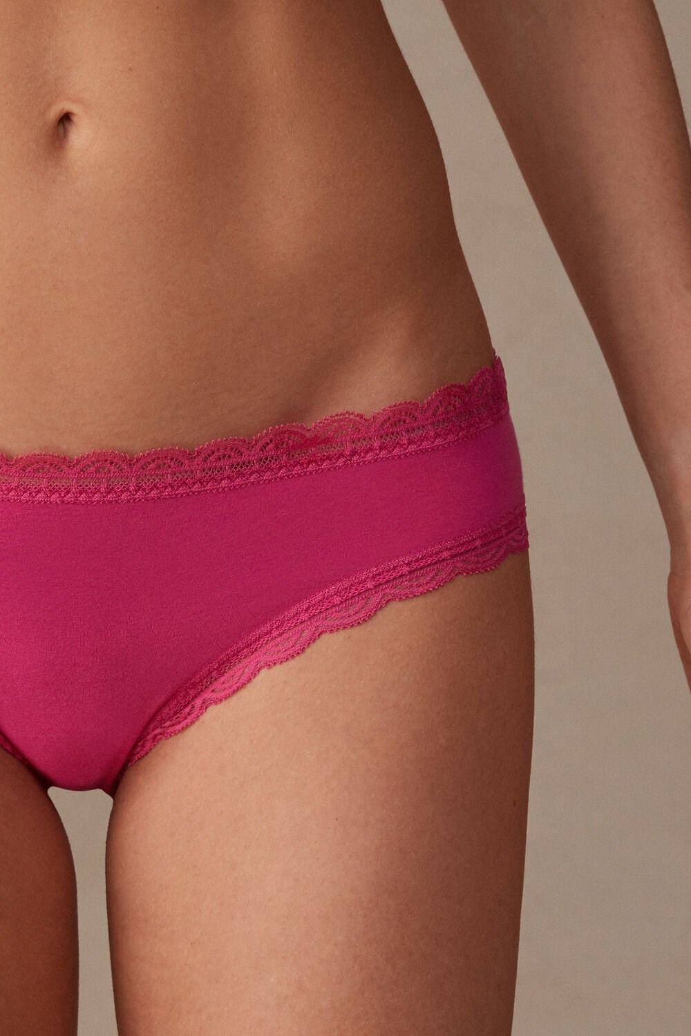 Intimissimi Katoenen and Kanten Panties Roze Roze | 75206WPMR