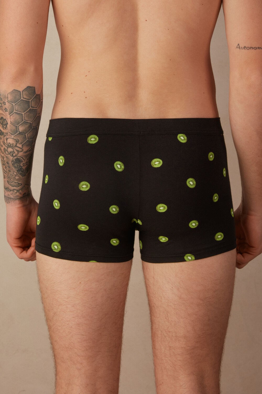 Intimissimi Kiwi Boxers in Natural Fresh Supima® Katoenen Zwart Zwart | 95208RZDS