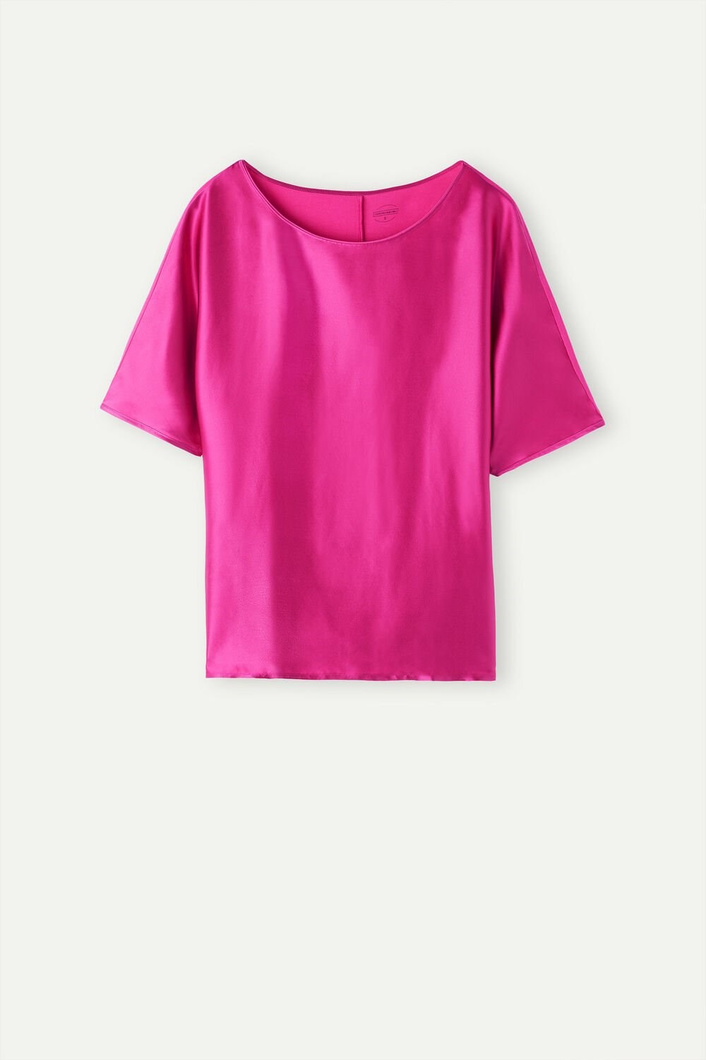 Intimissimi Kort Sleeve Silk and Modal Top Roze Roze | 84095XKAY