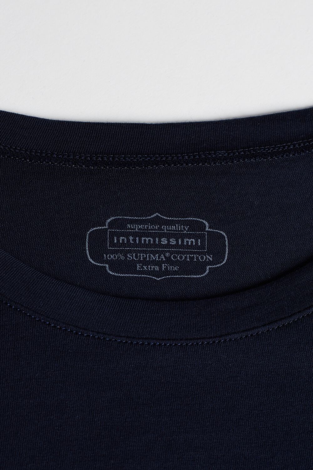 Intimissimi Kort-Sleeve T-shirt in Ultrafresh Supima® Katoenen Blauw Blauw | 89501GCMS