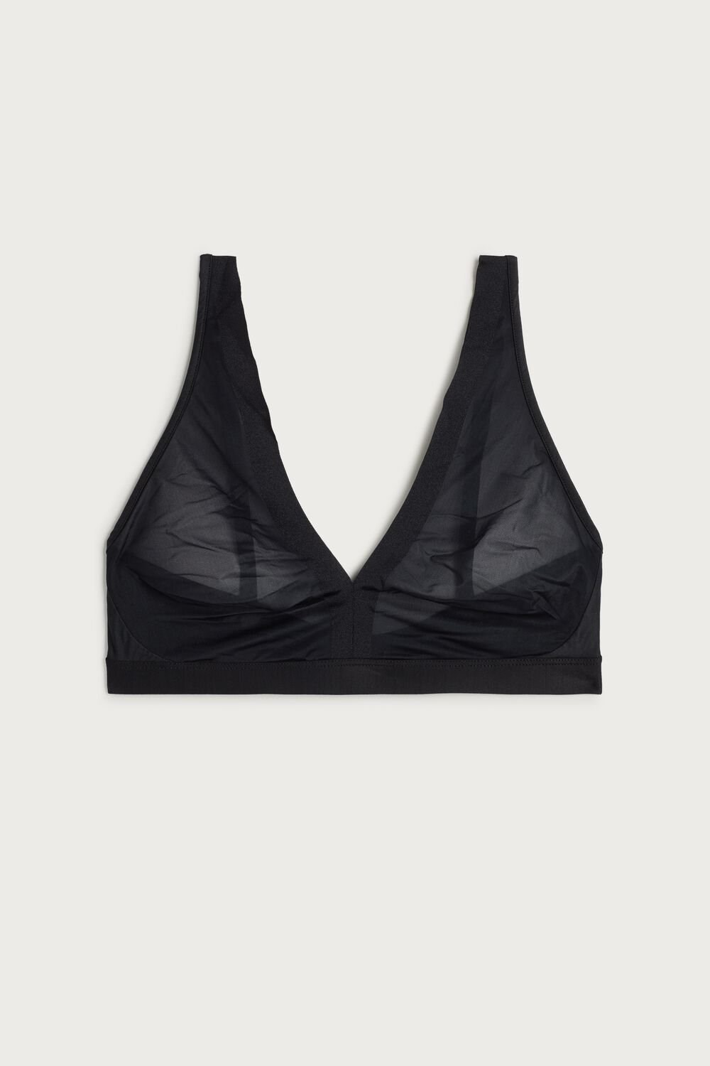 Intimissimi Lara Invisible Touch Triangle Bra Zwart Zwart | 23758DAXY