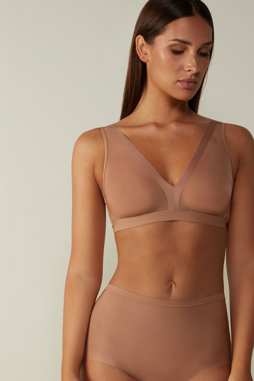 Intimissimi Lara Invisible Touch Triangle Bra Beige | 74928DURO