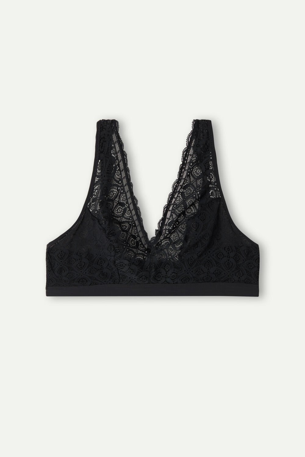 Intimissimi Lara Triangle Bra in Kanten Zwart Zwart | 35286RLZO