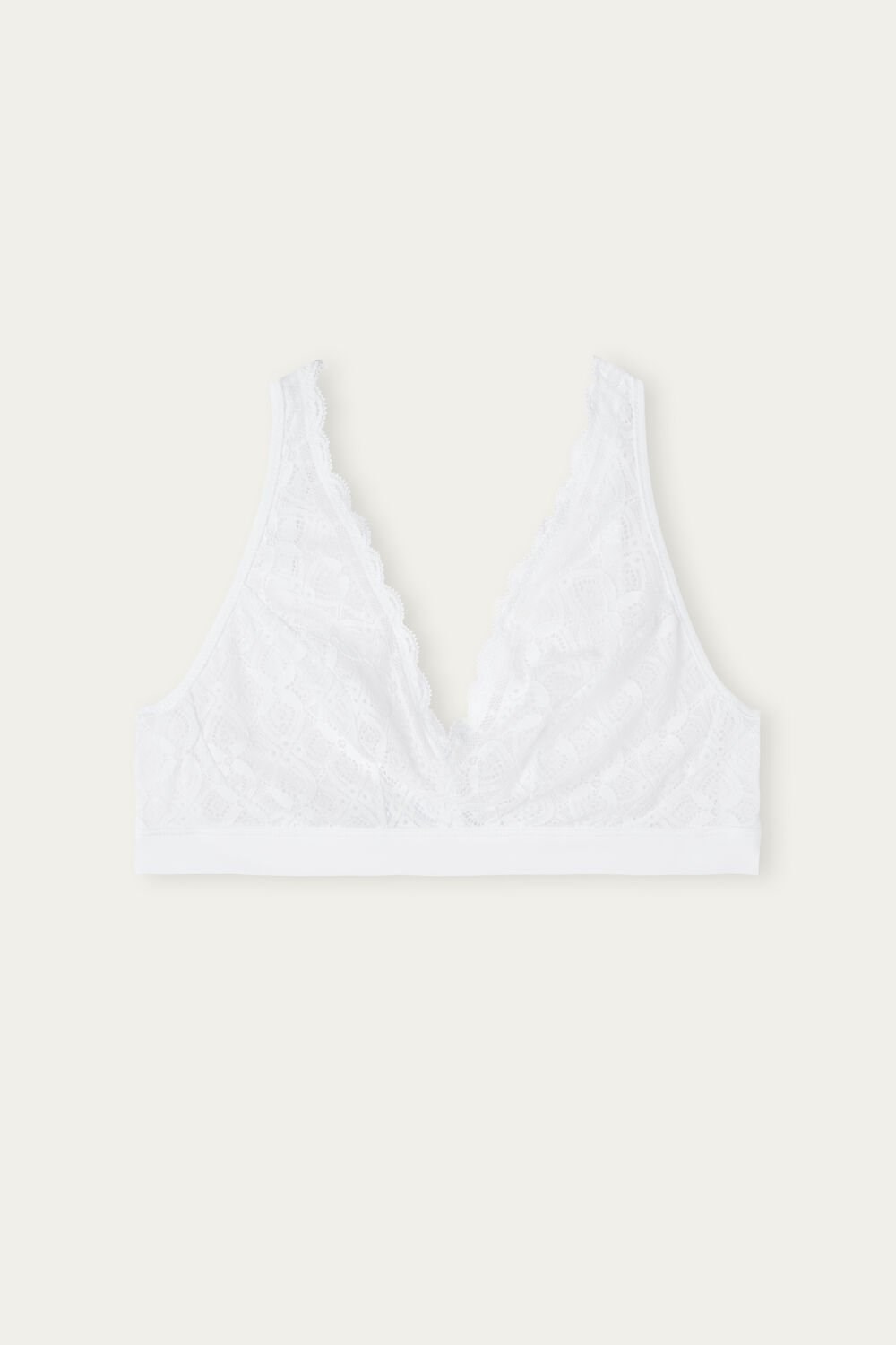 Intimissimi Lara Triangle Bra in Kanten Wit Wit | 47019HNAU