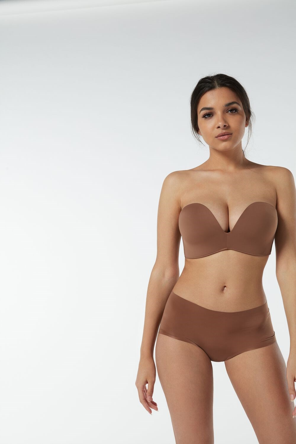 Intimissimi Laura Microfiber Bandeau Bra Donkerbeige | 59720AOTV