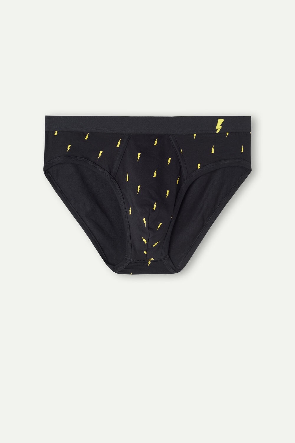 Intimissimi Lightning Bolt Briefs in Stretch Supima® Katoenen Zwart Zwart | 45781XPLK