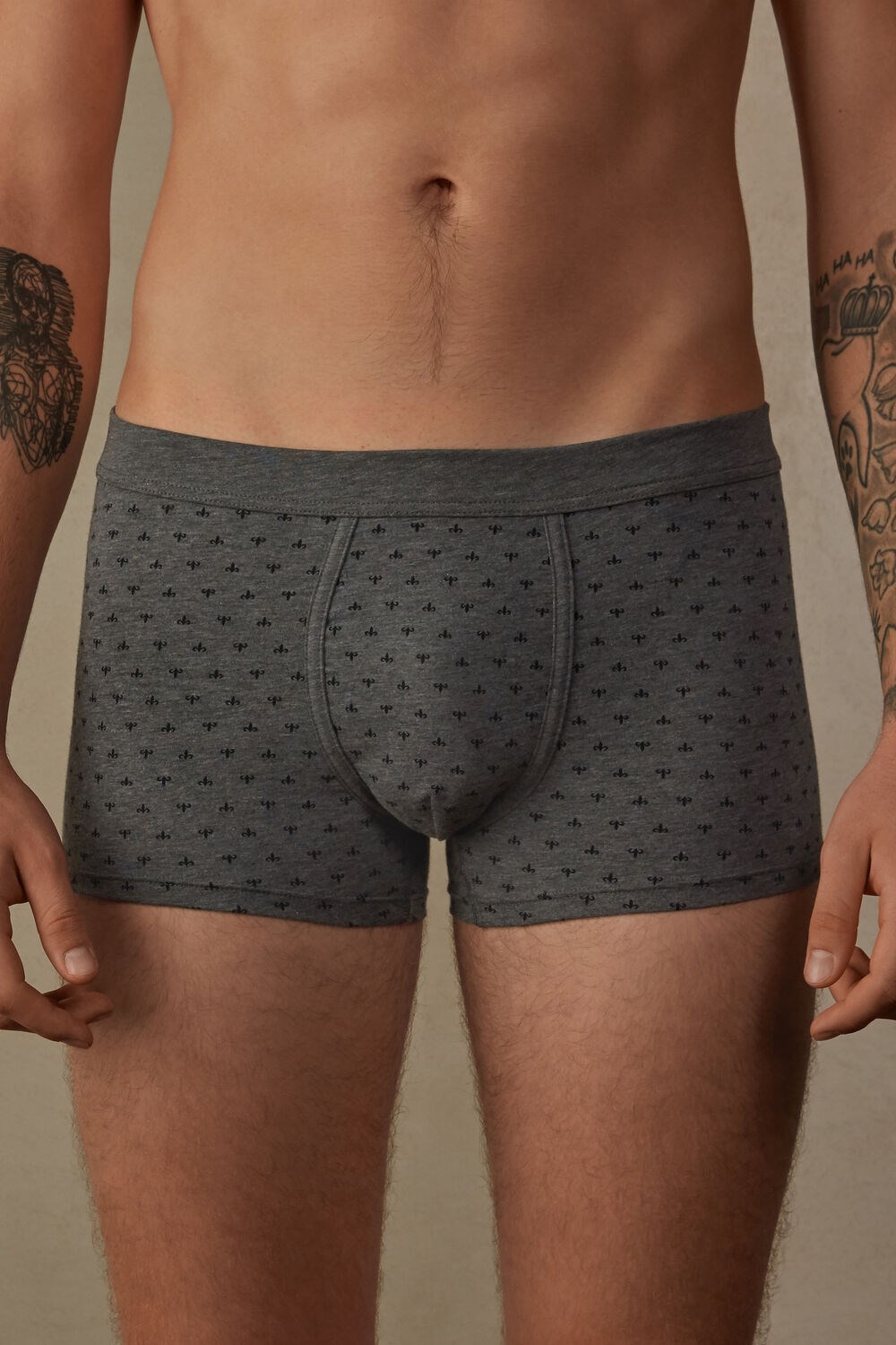 Intimissimi Lily Boxers in Stretch Supima® Katoenen Grijs Grijs | 06285SXYW