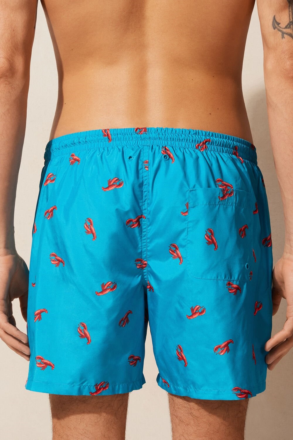 Intimissimi Lobster Print Swim Trunks Blauw Pauwblauw | 89452MWOS