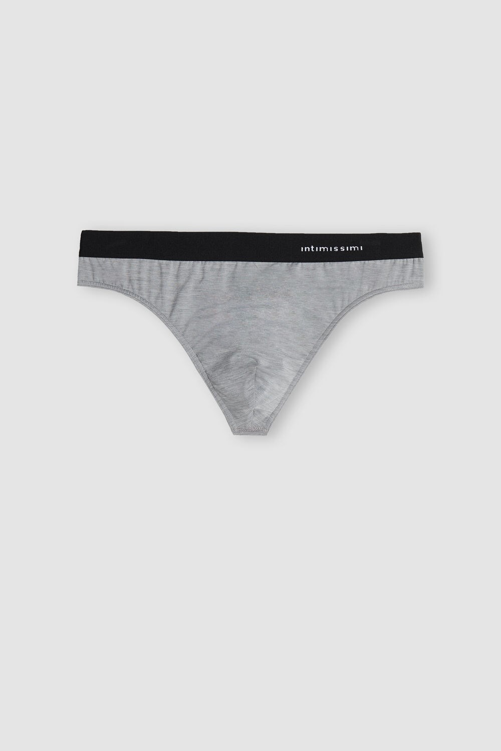 Intimissimi Logo Detailed Microfiber String Grijs Lichtgrijs | 07825TXAK