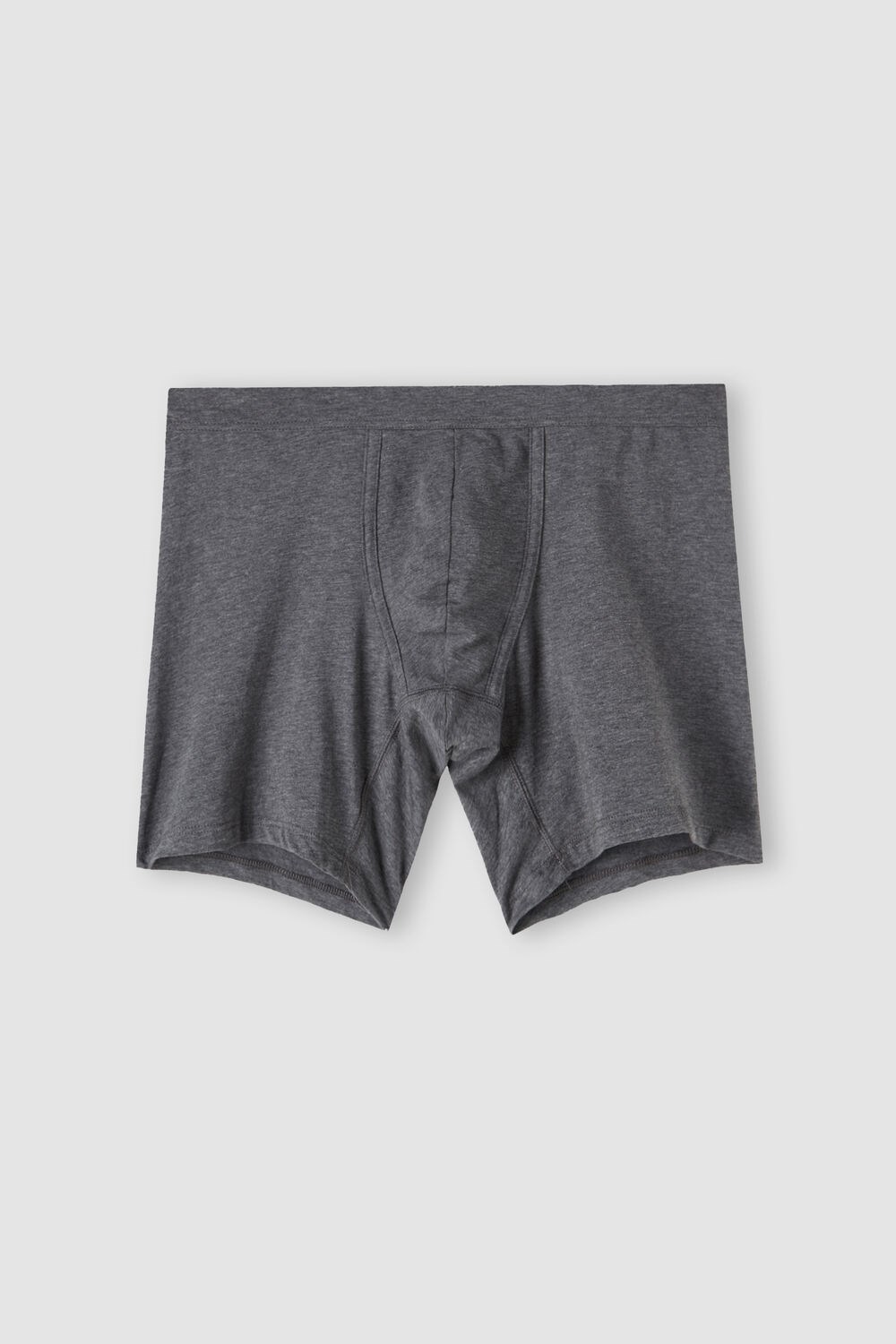 Intimissimi Long Boxers in Stretch Supima® Katoenen Donkergrijs Grijs | 20735HKSD