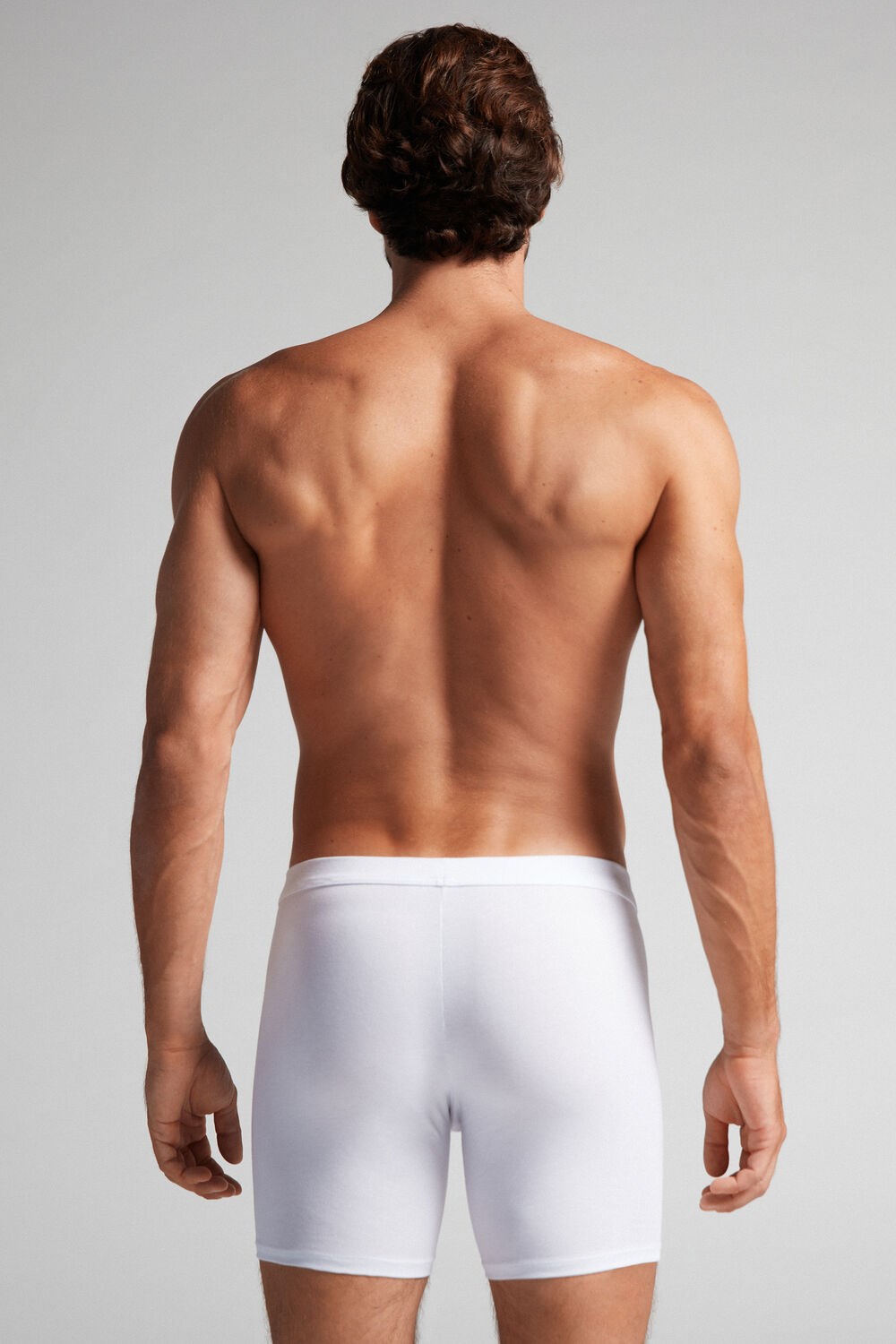 Intimissimi Long Boxers in Stretch Supima® Katoenen Wit Wit | 84321YVEH