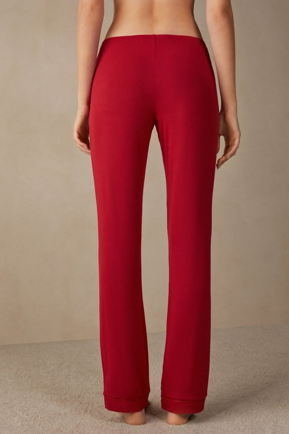 Intimissimi Long Micromodal Trousers Rood Rood | 56401UMTI