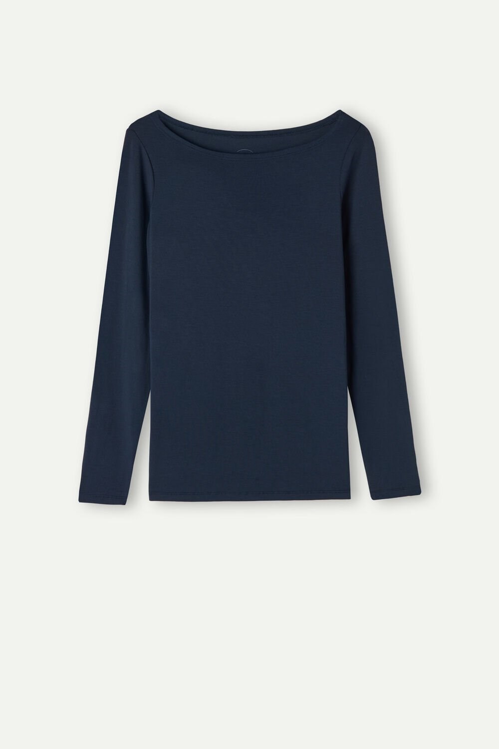 Intimissimi Long Sleeve Bateau Neck Top in Micromodal Blauw Blauw | 62510LAWY