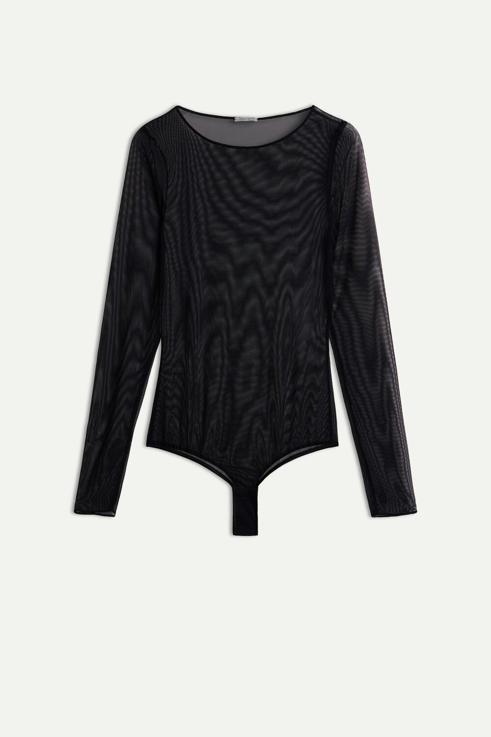 Intimissimi Long Sleeve Bodysuit in Tulle Zwart | 97230DIPW