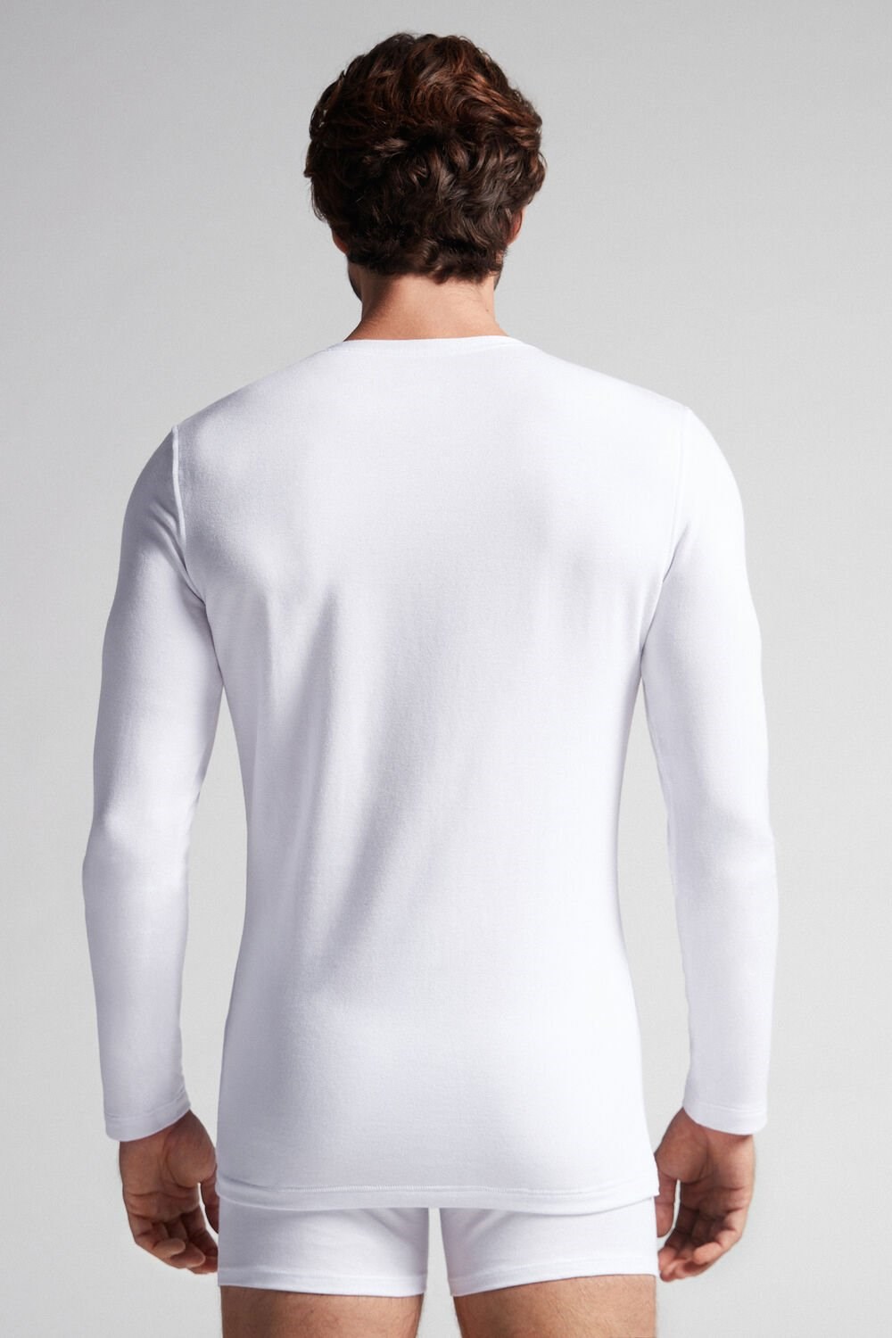 Intimissimi Long-Sleeve Modal-Cashmere Top Wit Wit | 86192JWKO