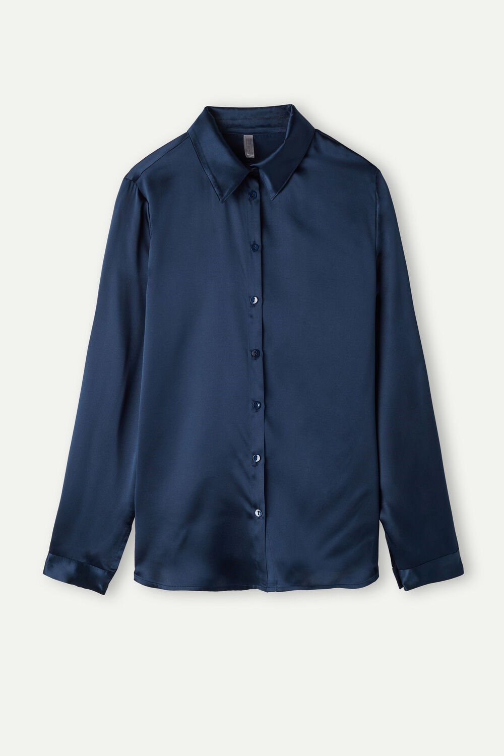 Intimissimi Long Sleeve Silk Shirt Blauw Blauw | 17453BXEO