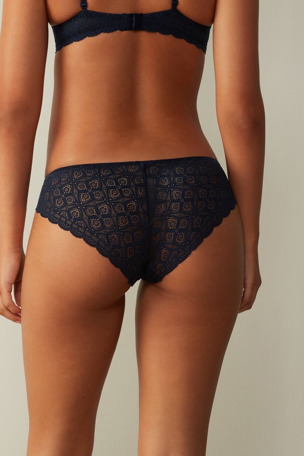 Intimissimi Low Rise Kanten Panties Blauw Blauw | 58071OQSA