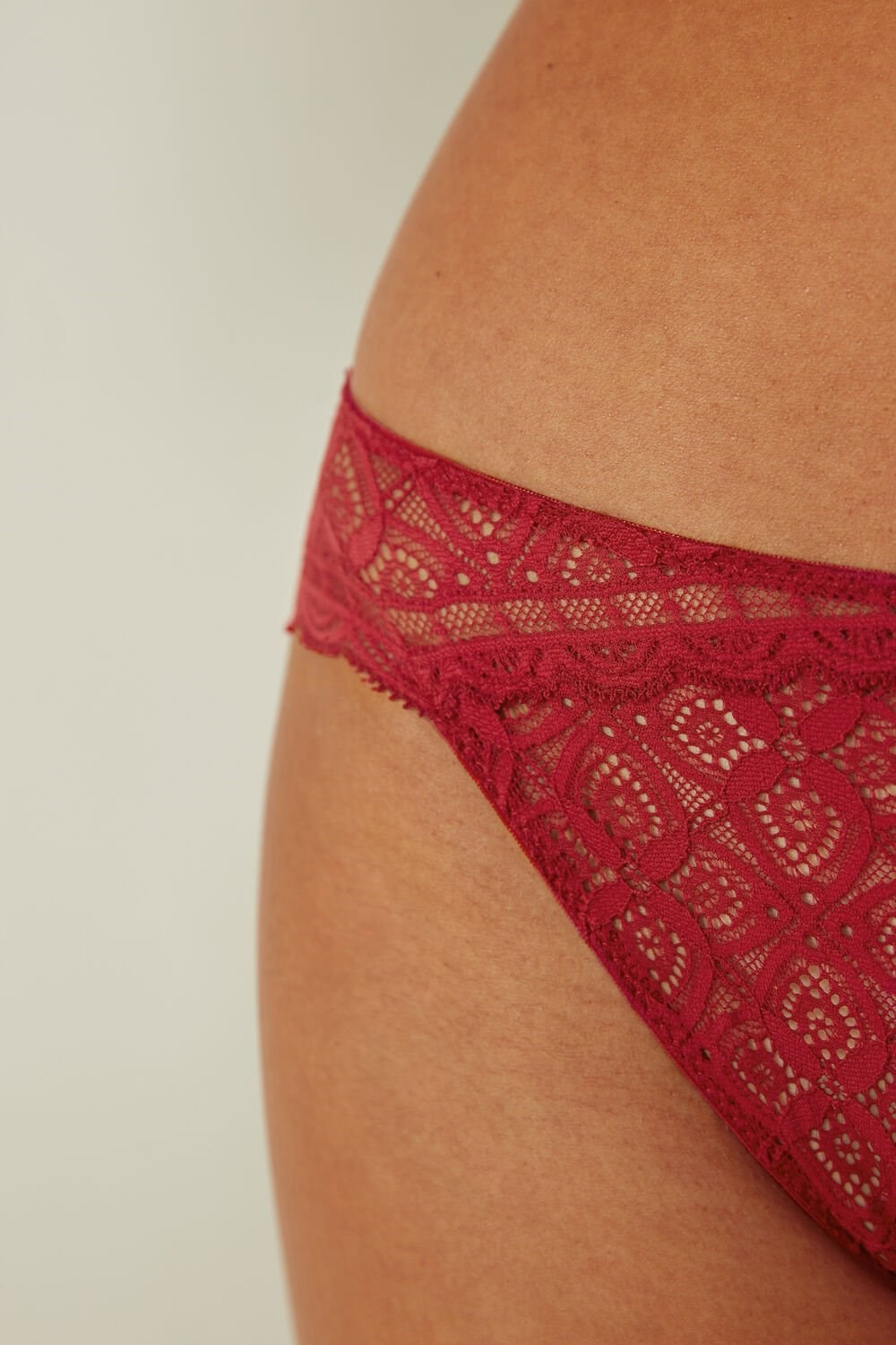 Intimissimi Low Rise Kanten Panties Rood Rood | 79436EXAY