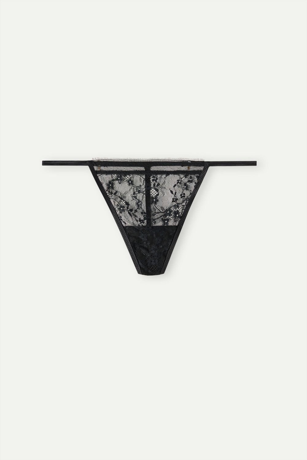 Intimissimi Luxury Treats String String Zwart Zwart | 32146RNZM