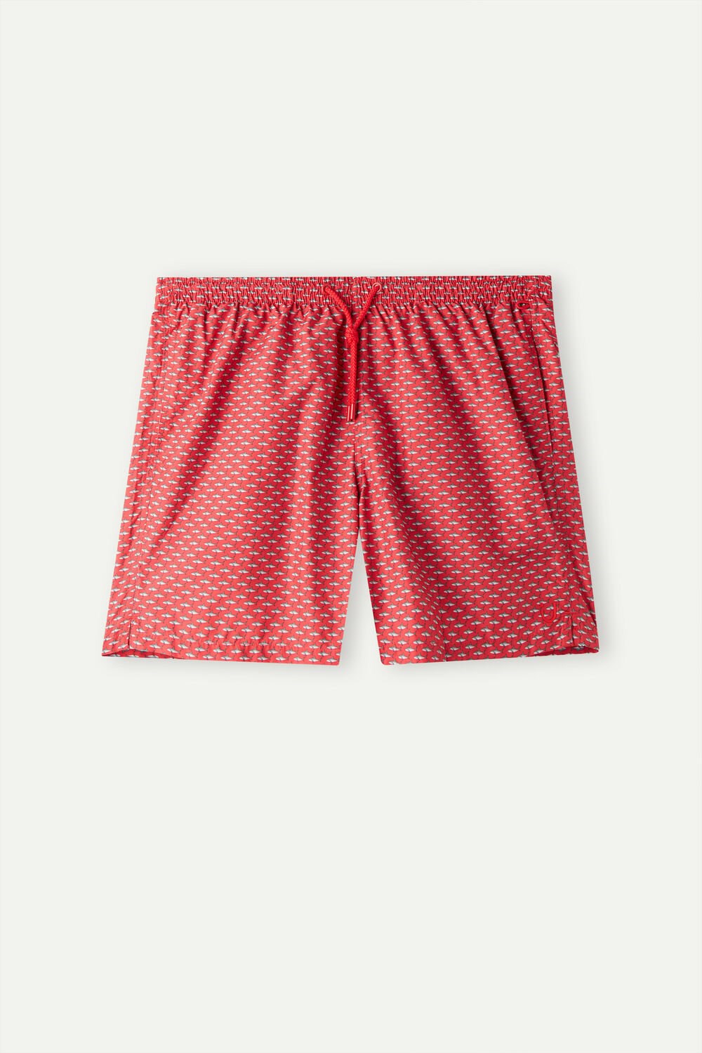 Intimissimi Micro Shark Print Swim Trunks Rood | 95203ASLW