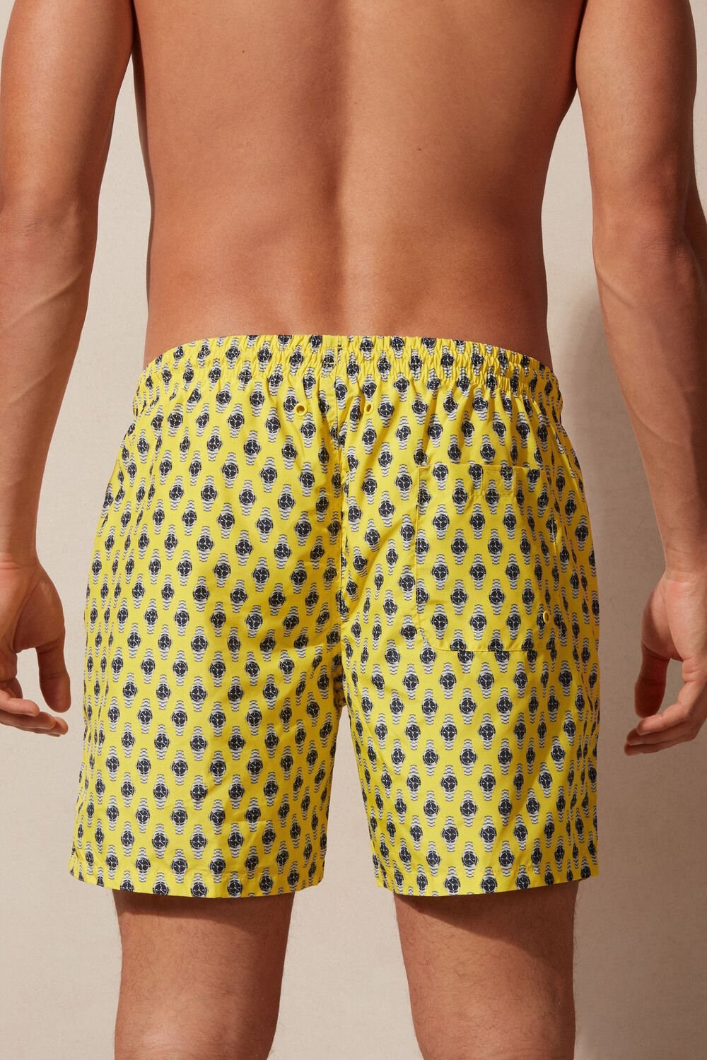 Intimissimi Micro Watch Print Swim Trunks Geel | 70362KXJW