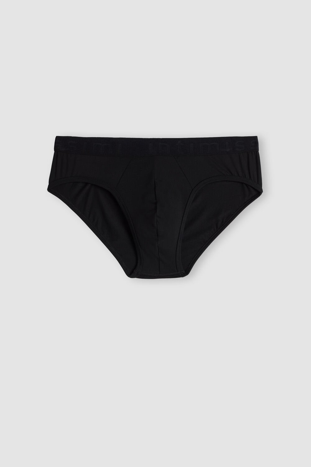 Intimissimi Microfiber Briefs with Logo Detail Zwart Zwart | 08569CZOT