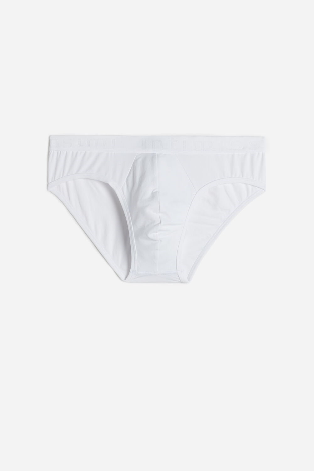 Intimissimi Microfiber Briefs with Logo Detail Wit Wit | 57480JGKX