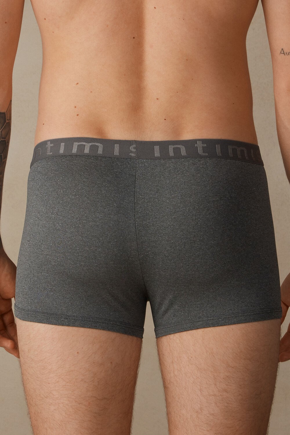 Intimissimi Microfiber Logo Boxer Shorts Donkergrijs Grijs | 03785EIDW