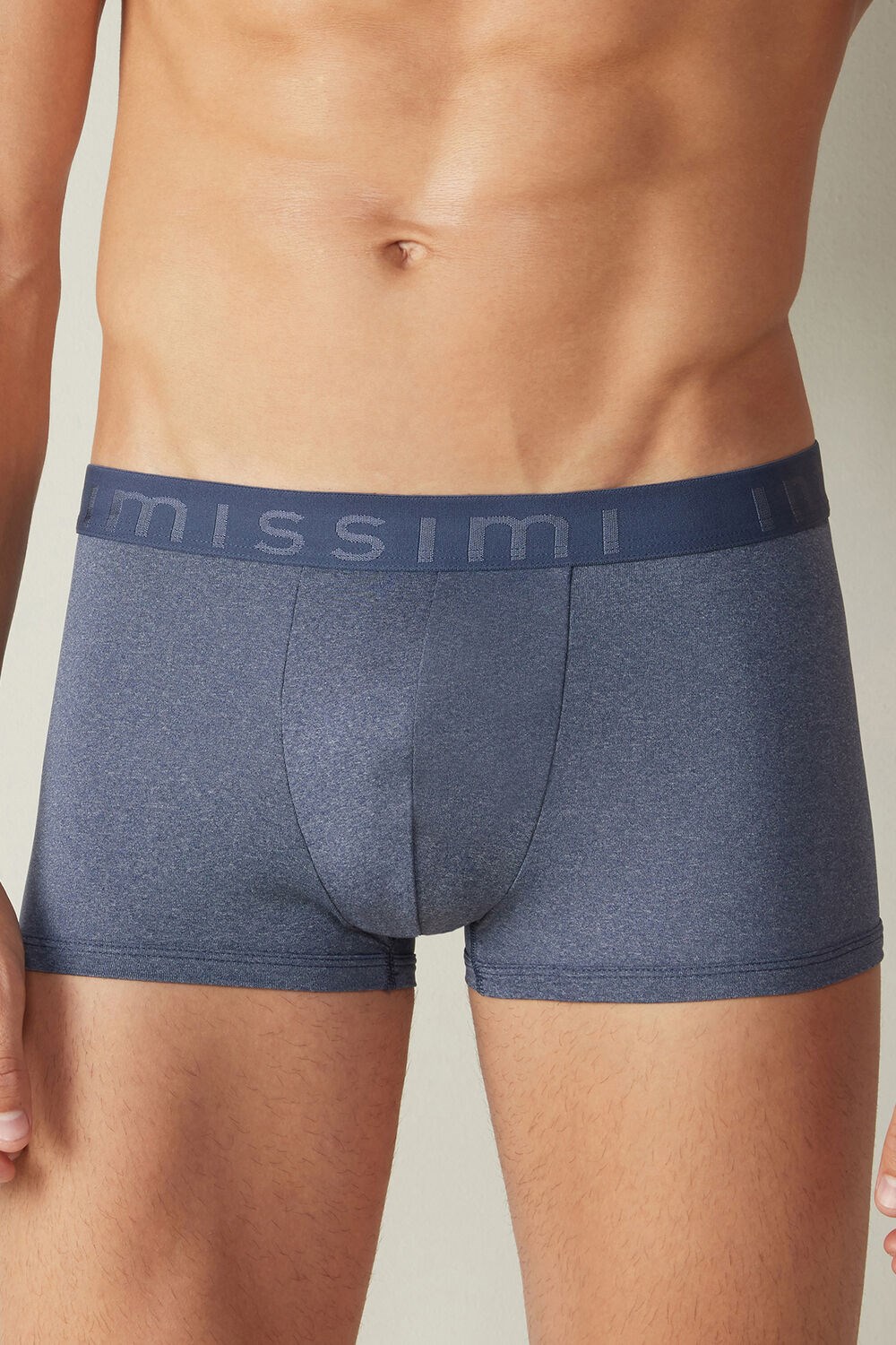 Intimissimi Microfiber Logo Boxer Shorts Blauw Blauw | 75863JIFX