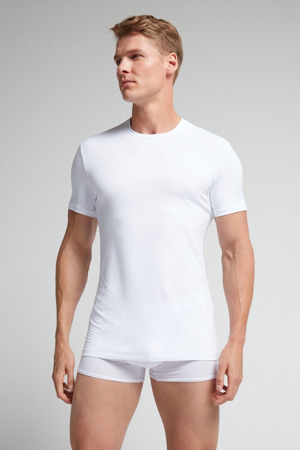 Intimissimi Microfiber T-shirt Wit Wit | 25178JRPB