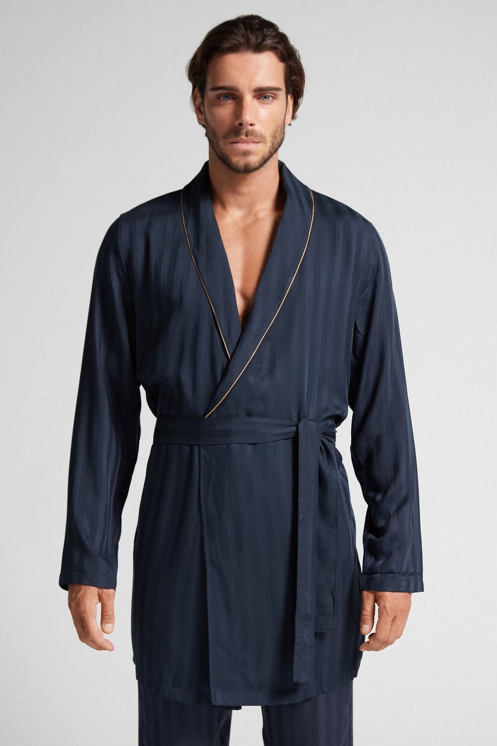 Intimissimi Modal Robe Blauw Donkerblauw | 25160EIWB