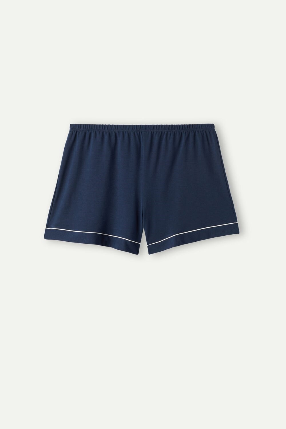 Intimissimi Modal Shorts with Contrast Trim Blauw Blauw | 74281NHSR