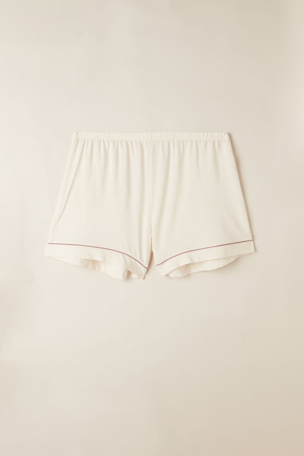 Intimissimi Modal Shorts with Contrast Trim Natural - 612i - Vanilla Ivory | 87196MOZP