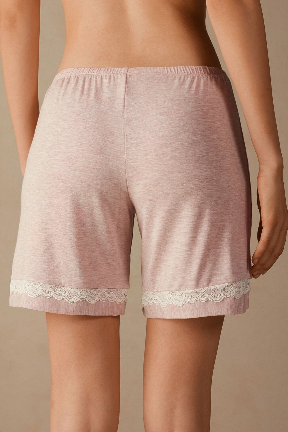 Intimissimi Modal Shorts with Kanten Details Roze Lichtroze | 31975VBRK