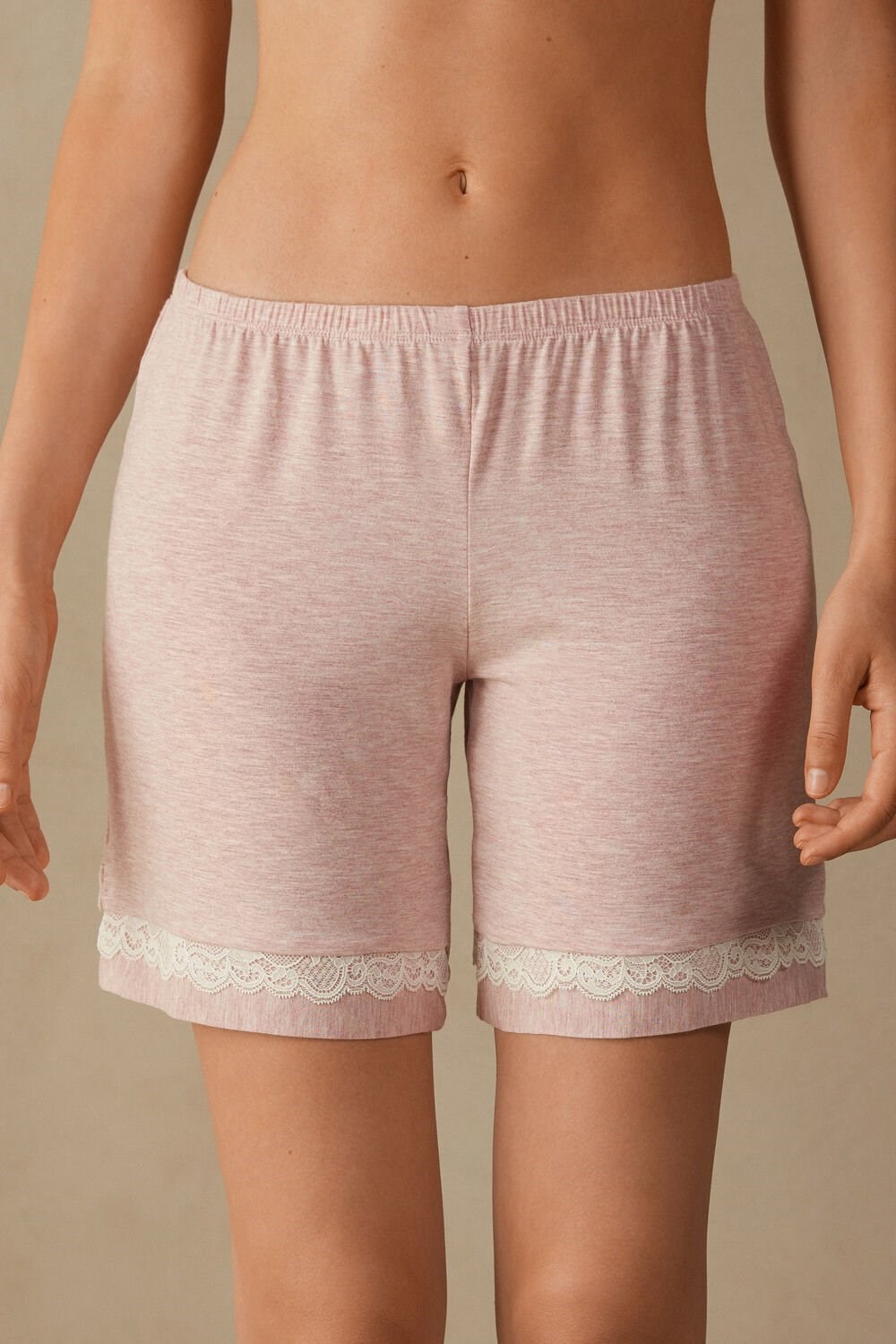 Intimissimi Modal Shorts with Kanten Details Roze Lichtroze | 31975VBRK