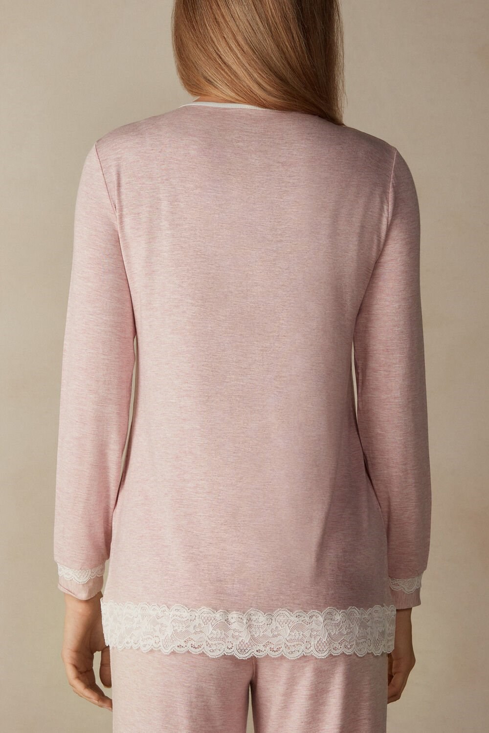 Intimissimi Modal and Kanten Cardigan Roze Lichtroze | 56120ZHOF