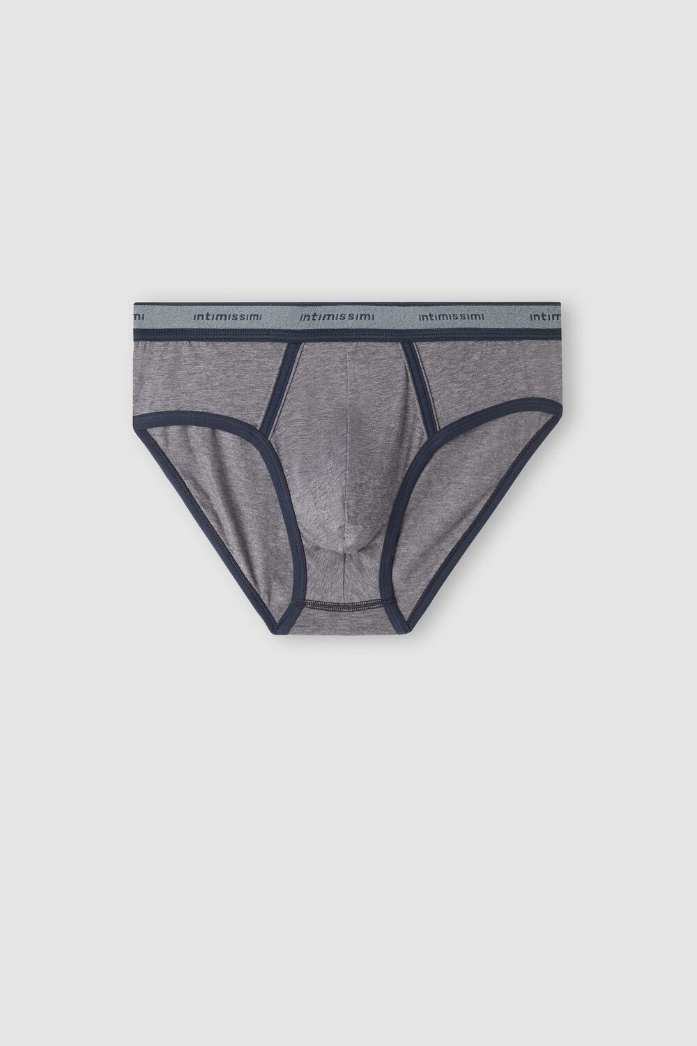 Intimissimi Natural Fresh Supima® Katoenen Briefs with Logo Donkergrijs Grijs Blauw | 13249GPAK