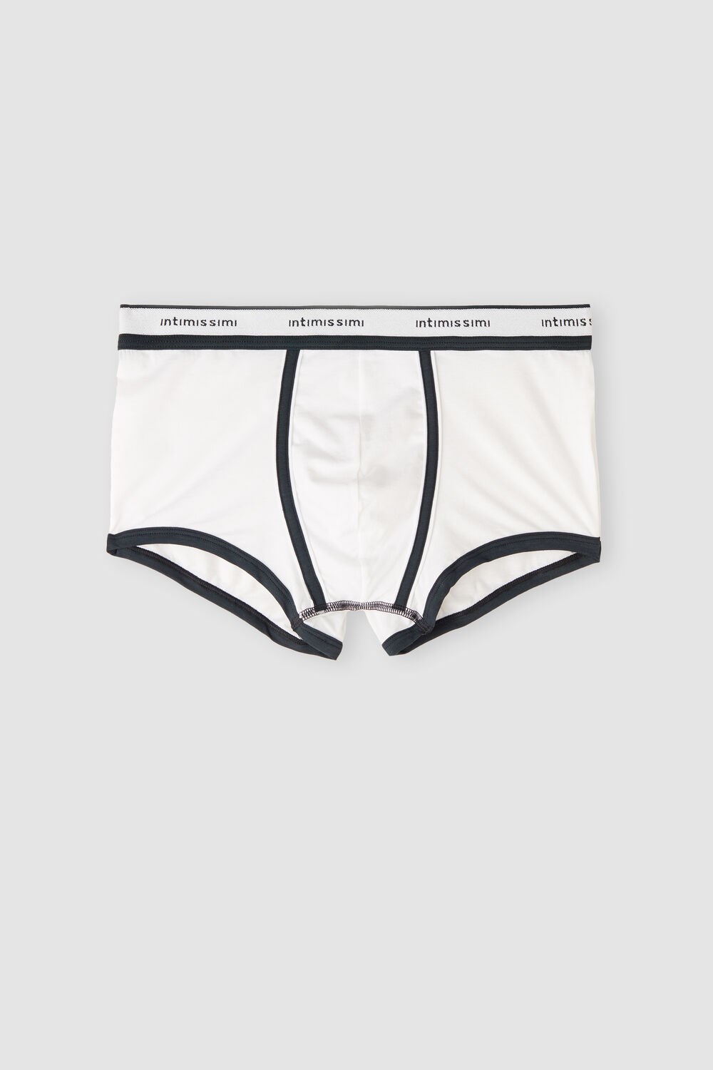 Intimissimi Natural Fresh Supima® Katoenen Boxers with Logo Wit Wit Blauw | 70195GBVL