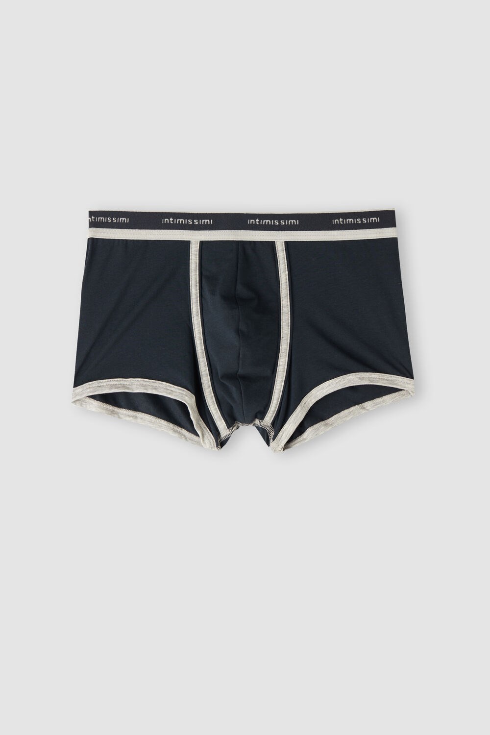 Intimissimi Natural Fresh Supima® Katoenen Boxers with Logo Blauw Blauw Lichtgrijs | 89204RJFV