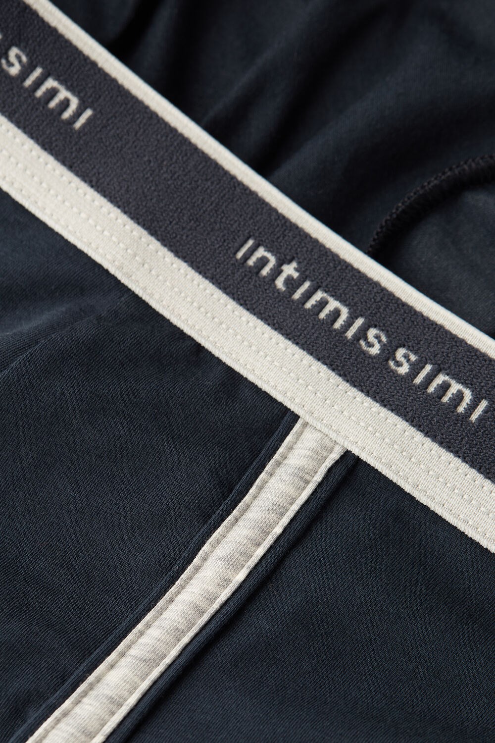 Intimissimi Natural Fresh Supima® Katoenen Boxers with Logo Blauw Blauw Lichtgrijs | 89204RJFV