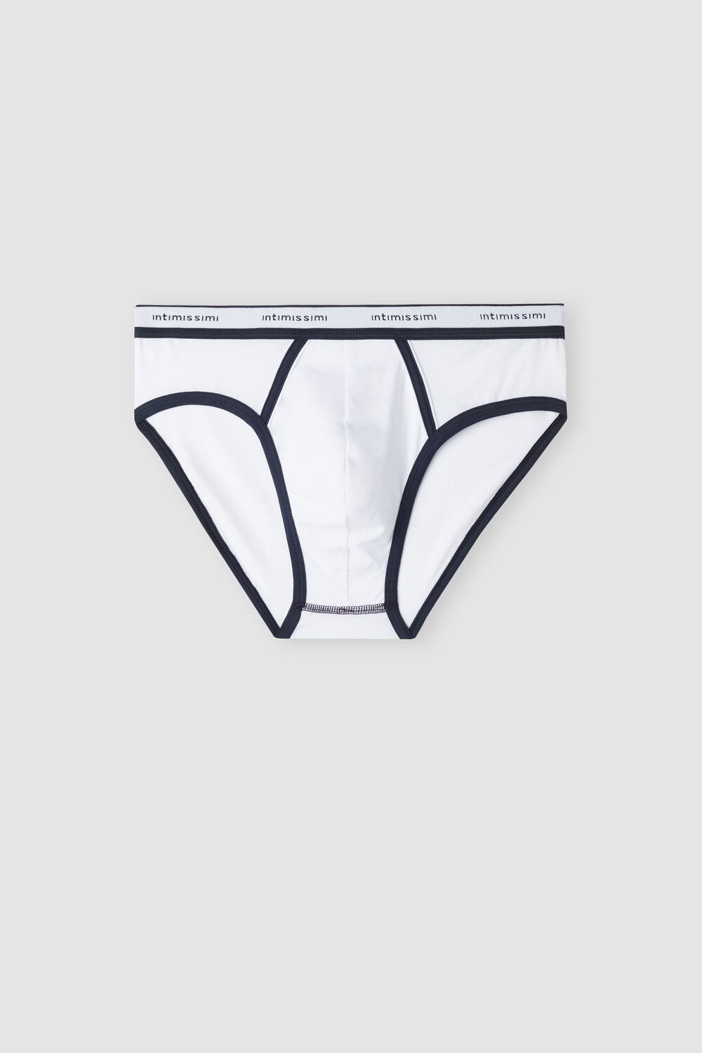 Intimissimi Natural Fresh Supima® Katoenen Briefs with Logo Wit Wit Blauw | 89716OUJP