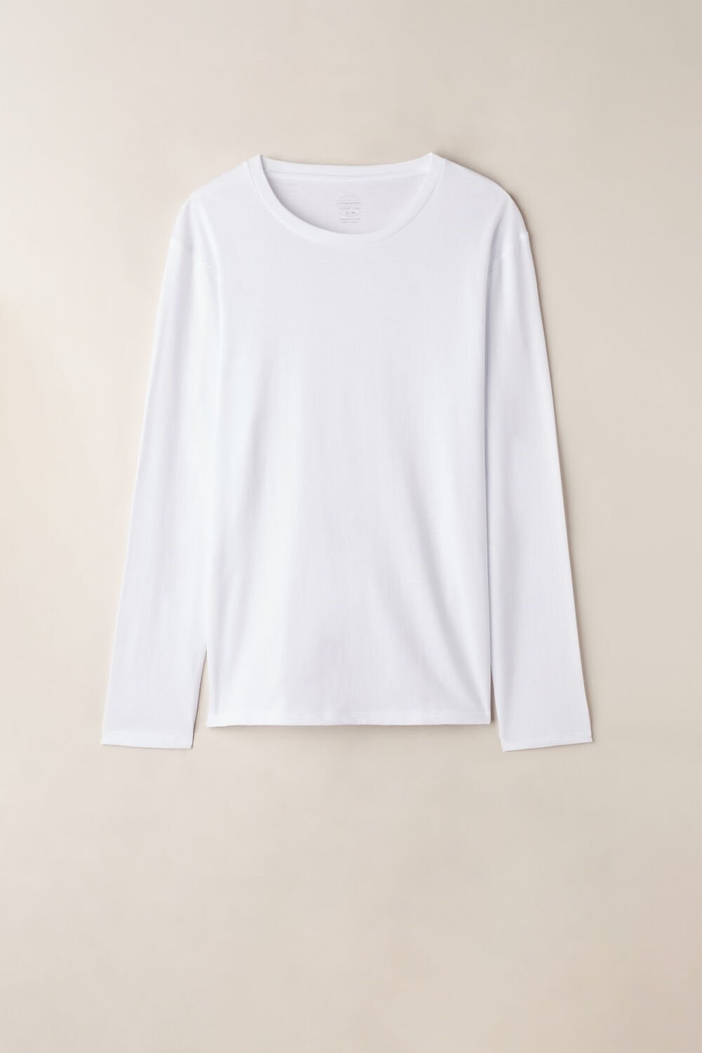 Intimissimi Oversized Long Sleeve Top in Supima® Katoenen Wit Wit | 13092WSGB