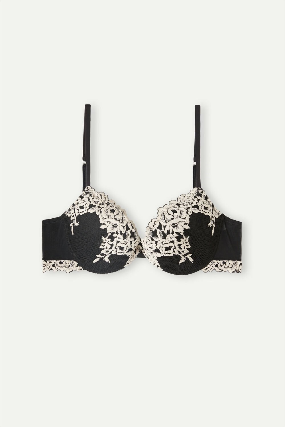 Intimissimi Pretty Flowers Bellissima Push-up Bra Gekleurd Zwart | 47263XHNS