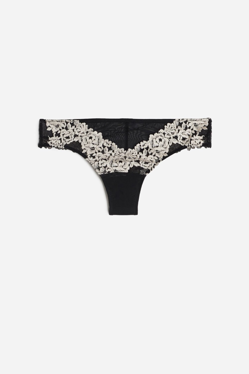 Intimissimi Pretty Flowers Brazilian Gekleurd Zwart | 42870VCSL