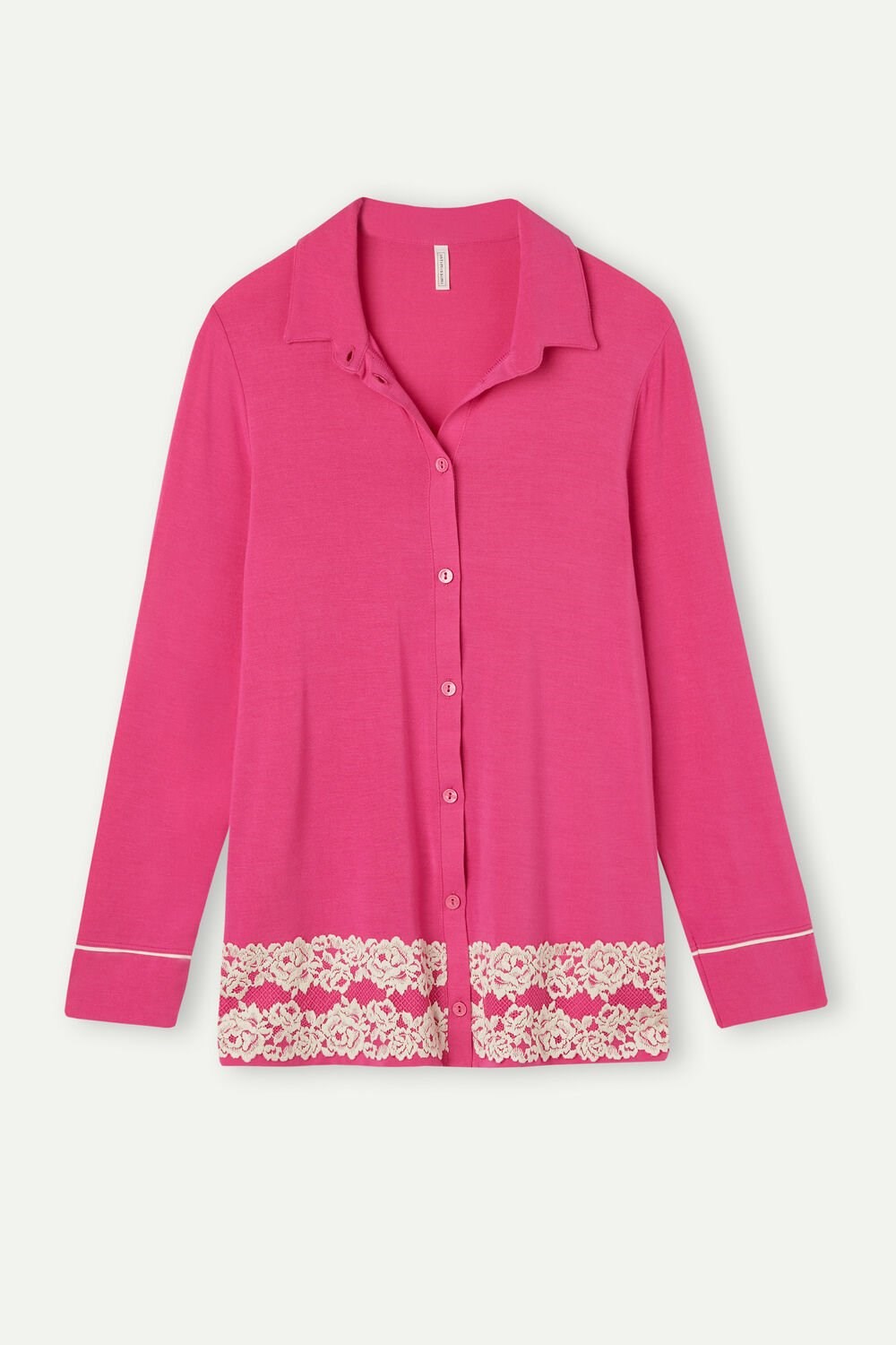 Intimissimi Pretty Flowers Button Up Shirt in Modal Roze Roze | 04689EYJH