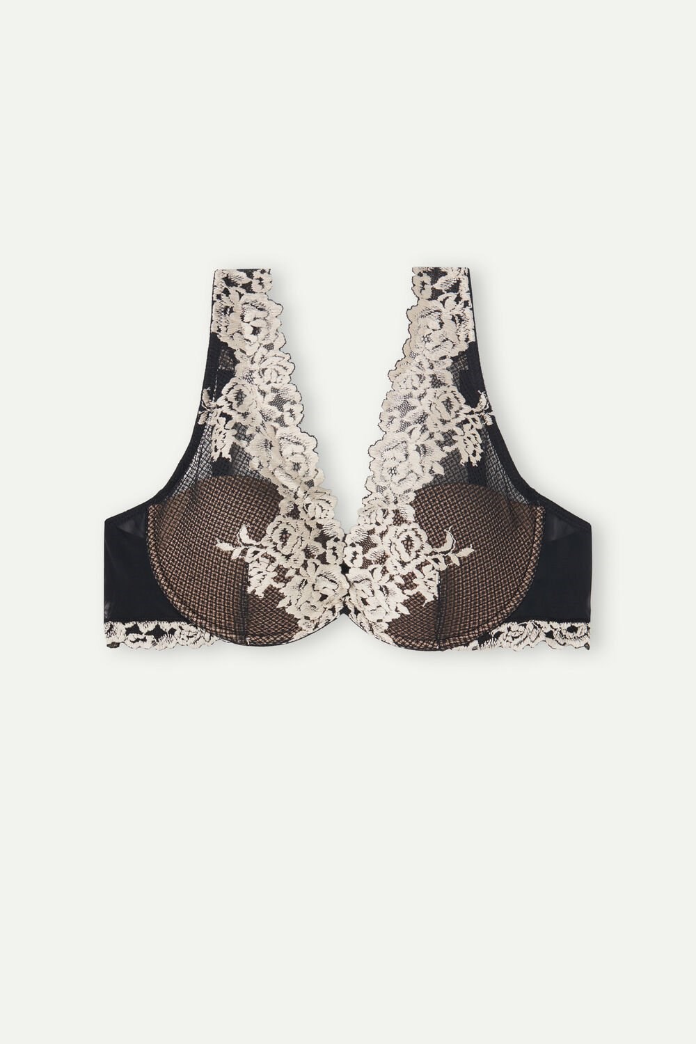 Intimissimi Pretty Flowers Elena Balconette Bra Gekleurd Zwart | 23065QHYM